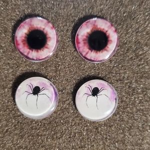 2 glass blythe eye chips